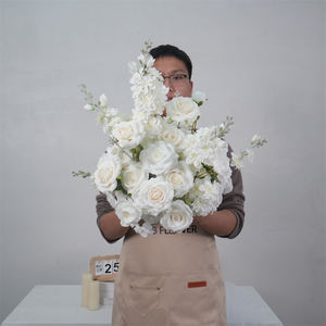 Bola de Flores Artificiales de Seda para Mesa, Decoración Realista para Bodas, Compromisos, Graduaciones y Eventos, Centro de Mesa Floral - Product Image 1