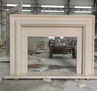 Cheminée en marbre blanc sculptée à la main, style européen classique, cadre de cheminée en pierre pour villa et hôtel, FANCY Custom