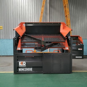 Séparateur <span class=keywords><strong>de</strong></span> compost, sable et <span class=keywords><strong>gravier</strong></span> pour terreau, tamis vibrant portable à double pont linéaire 20 pour le recyclage des déchets - Product Image 1