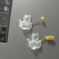 Vente en gros d'articles pour animaux de compagnie : Boîte de rangement magnétique transparente pour poils de chat et de chien, capsule commémorative créative pour animaux de compagnie