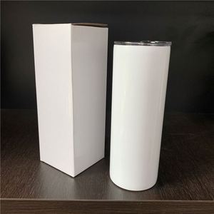 Gobelets isothermes fins de 20 oz pour eau, bière, café, avec ouverture supérieure et inférieure, pour impression par transfert thermique, vente en gros, stock USA - Product Image 2