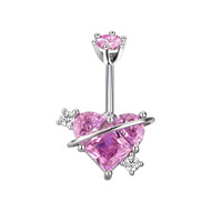Bijoux de piercing pour nombril en acier inoxydable 316L, filetage interne, motif papillon et fleur, vente en gros