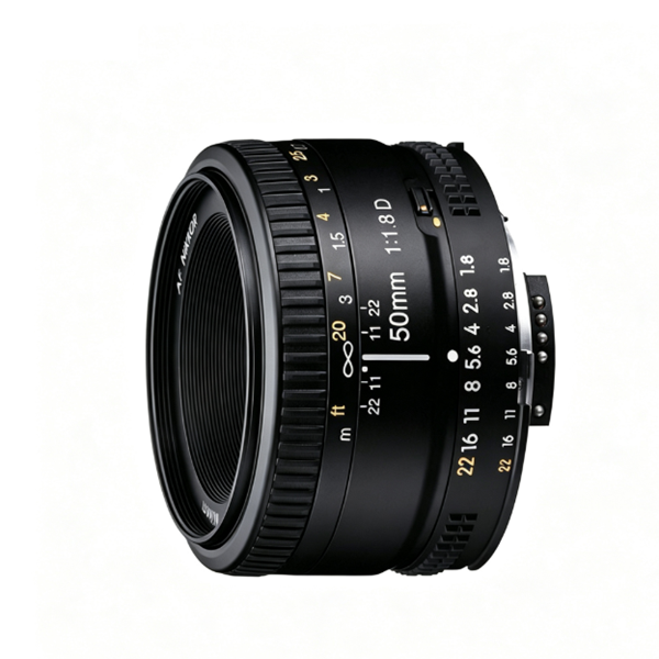 Used 50mm F1.8D Full Frame Prime F Mount Lens Large Aperture Portrait Lens Compatible With D3200 D3300 D3500 D7500 DSLR Camera