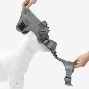 Harnais réglable simple en polyester pour chien de taille moyenne, gilet avec sangle et bande réfléchissante, accessoires pour chien - Product Image 4