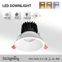 Led Down light 12w saa ce Cob Open Hole Embedded High Color Rendering Spotlight Home Living Room home lamp Dimmable Spot Light