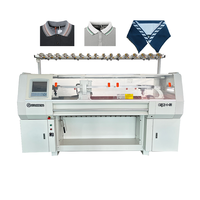 Machine à tricoter plate entièrement automatique semi-automatique à vente chaude, machine à tricoter les cols