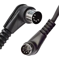 Wavelink Hochwertiges Mini-DIN-MIDI-Verbindungskabel 24-30AWG Rechtwinkliger Stecker 5-polig PVC-Ummantelung Verdrilltes Paar Geflochtene Abschirmung