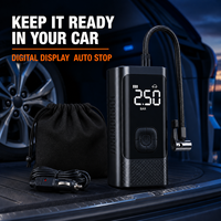 Compresseur d'air portable 12V pour pneus de voiture avec affichage numérique de la pression, fonction de préréglage et arrêt automatique