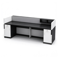 Nouvelle table de réception de bureau moderne blanche, comptoir en bois durable pour salons de beauté, hôtels, gymnases, écoles, hôpitaux