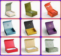 Cajas Sorpresa con Apertura Fácil - Color Personalizado - Cartón Blanco Impreso con Estampado en Dorado - Logotipo Personalizado Creativo