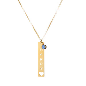 Ciondolo in zircone lungo <span class=keywords><strong>con</strong></span> <span class=keywords><strong>nome</strong></span> fai da te di Design a cuore e nicchia scavato collana creativa - Product Image 6