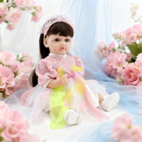 Poupée de bébé nouveau-né réaliste en silicone souple 3D colorée de haute qualité pour les petites filles, jouet éducatif mignon et réaliste
