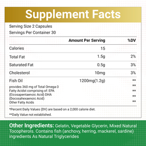 OEM/ODM Premium <span class=keywords><strong>Brain</strong></span> Health & Heart Support Suplemento Omega-3 de alta absorción Cápsulas blandas de aceite de pescado - Product Image 5