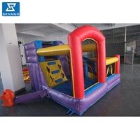 Petit château gonflable avec toboggan et trampoline gonflable pour activités scolaires commerciales