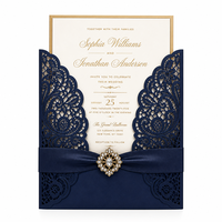 Invitations de mariage personnalisées de qualité économique avec finition nacrée |   Impression d'invitations de mariage de luxe avec enveloppes incluses