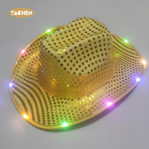 Yachen đèn Led cao bồi Cowgirl <span class=keywords><strong>hat</strong></span> nhấp nháy đèn LED Cowgirl <span class=keywords><strong>hat</strong></span> cho đám cưới phương Tây bachelorette bên trang phục phụ kiện - Product Image 6