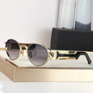 Occhiali da <span class=keywords><strong>Sole</strong></span> di Lusso UV400 in Stile Street Europeo e Americano alla Moda per Uomo e Donna, Montatura Ovale in Titanio per Sport all'Aperto - Product Image 1