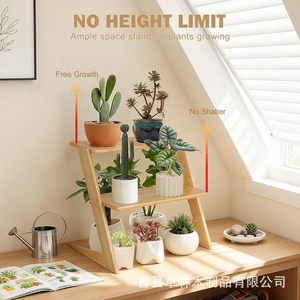 Cross-border wooden plant and flower pot <b>storage</b> and display <b>rack</b>, household desktop <b>kitchen</b> seasoning multi-layer <b>storage</b> and - Product Image 2