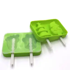 Tươi fruitsicle mùa hè Đảng tự chế DIY BPA Free Ice Cream Popsicle Maker Silicone Popsicle khuôn với thanh gỗ