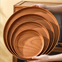 Assiettes creuses réutilisables en plastique léger à motif grain de bois pour la maison et la cuisine, idéales pour salades, desserts et collations en cuisine ou dans les restaurants.