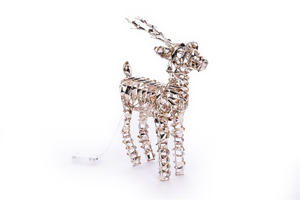 Adorno navideño de Reno de lentejuelas festivas de plástico/Metal decoración interior/exterior diseño personalizable para vacaciones románticas - Product Image 4