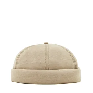 पुरुषों डिजाइनर खोपड़ी टोपी कस्टम लोगो Brimless बेसबॉल टोपी 100% पॉलिएस्टर Docker टोपी