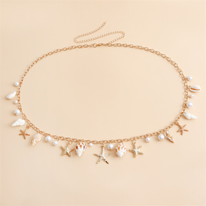 RINHOO Prix de gros Chaîne de corps <span class=keywords><strong>sexy</strong></span> <span class=keywords><strong>pour</strong></span> l'été, style bikini, avec étoiles de mer et coquillages, <span class=keywords><strong>pour</strong></span> la plage, cadeaux <span class=keywords><strong>pour</strong></span> femmes - Product Image 5