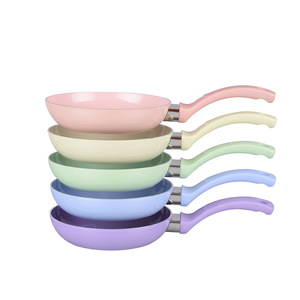 Macaron Colored <b>Frying</b> <b>Pans</b> Set 5 Piece Nonstick Round Flat Bottom For <b>Induction</b> Cookers Household Use - Product Image 3