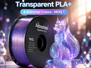 ไส้พิมพ์สามมิติ Aiboshish PLA+ Sparkle Filament ขนาด 1.75 มม. น้ำหนัก 1 กก. สีใสประกายวิบวับ 8 สี สำหรับเครื่องพิมพ์สามมิติ Bambu Lab และ Creality - Product Image 6