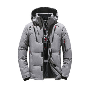 Manteau d'Hiver Chaud Homme Grande Taille, Doudoune Décontractée en Toile Zippée à Capuche, Coupe-Vent Épais de Haute Qualité - Product Image 3