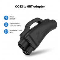 Nouvel adaptateur CCS2 GBT 300 kW pour véhicules électriques chinois BYD ID.4 ID.6 Zeekr, connecteur de charge rapide DC, protection IP55, ignifuge UL94V-0