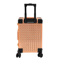 Chine usine bas quantité minimale de commande facile à transporter interrupteur tactile portable lumière led maquillage boîtier en aluminium avec roue