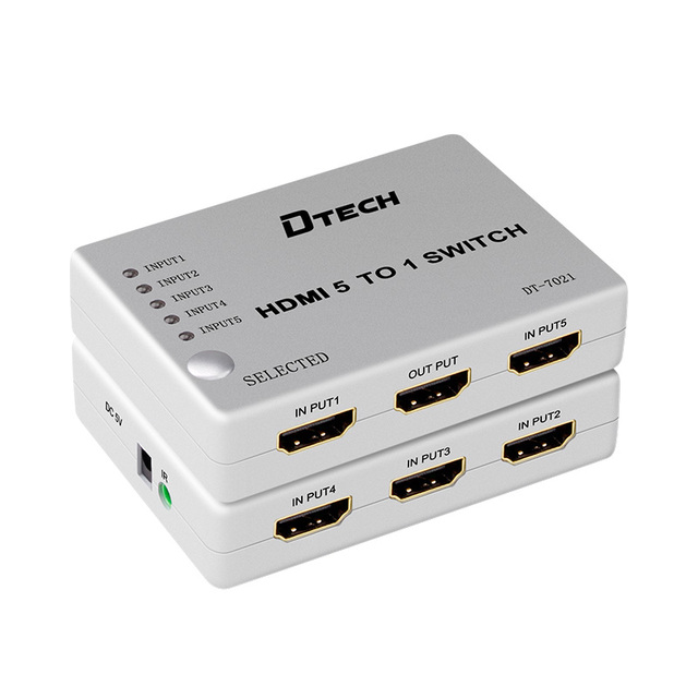 OEM 4K 8K HDMI Matrix SWITCH 5 to 1 HDMI 1.3 Version HDCP1.2 KVM HDMI SWITCH 5 Ports 4K Video SWITCH 5x1 for Computer