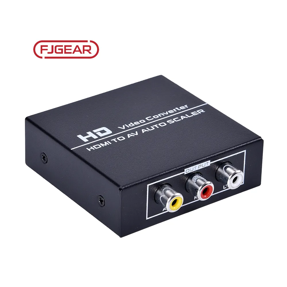 Bộ chuyển đổi video FJGEAR AV sang HDMI HD FJ-AH1308 được chuyển đổi sang tín hiệu HDMI độ nét cao HD