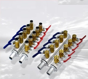 1/8 "1/4" 1/2 "BSP Женский 2 3 4 5 6 направлений 4-8 портов цельный алюминиевый коллекторный блок сплиттер Пневматический фитинг воздушный компрессор - Product Image 2