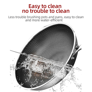 SUS 304 Chảo Rán Chảo Chiên Lớn Màu Thay Đổi Nhiệt Độ Không Dính Bằng Thép Không Gỉ Có Nắp - Product Image 4