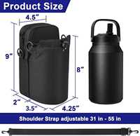 Porte-bouteille magnétique résistant à l'eau pour la salle de sport, petit sac à bandoulière en néoprène noir magnétique pour téléphone portable, portable, unisexe