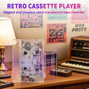 Reproductor de Casetes Inalámbrico Transparente con Logotipo Personalizado, BT 5.0, MP3, HiFi, Retro, Auto Reverse, Grabador de Casetes, Batería Doble - Product Image 5
