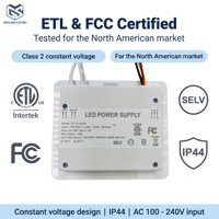 Interrupteur tactile intégré à deux boutons ETL FCC 18W 24W 36W 12V 24V avec étanchéité IP44 pour le marché nord-américain 100-240V
