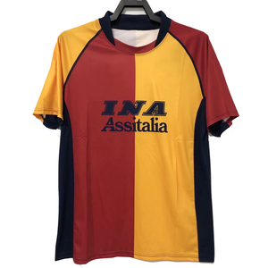ชุดฟุตบอลฤดูร้อนสไตล์เรโทร 2000/01 ชุดเหย้า โรม่า เสื้อแขนสั้น ชุดแข่งขันสโมสรยุโรป แห้งเร็ว - Product Image 1