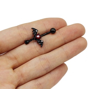 Piercing de acero inoxidable flotante negro <span class=keywords><strong>Gaby</strong></span>, joyería para el vientre, anillos para el ombligo personalizados, joyería para el cuerpo de alta calidad - Product Image 4