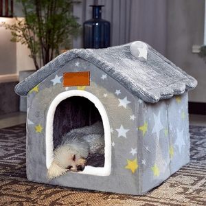 Hondenhok Binnengeheugen Spons, Opvouwbare Hondenhok Kennelbedmat Met Kussen Voor Kleine Middelgrote Honden Katten - Product Image 1