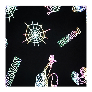 Tùy chỉnh Bạc óng ánh cầu vồng phản chiếu ánh sáng cao căng đàn hồi bông polyester g Retro phản chiếu in vải - Product Image 2