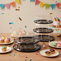 Boîte d'emballage alimentaire jetable en plastique PET transparent MIYUAN, récipient à emporter pour dessert, gâteau