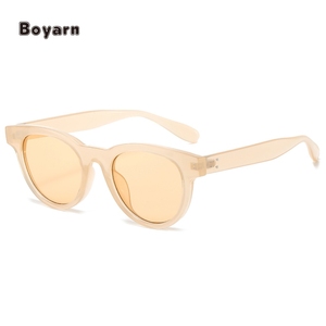 Boyarn fabbrica all'ingrosso delle donne di tendenza di fascia alta <span class=keywords><strong>occhiali</strong></span> <span class=keywords><strong>da</strong></span> <span class=keywords><strong>sole</strong></span> con lenti UV400 nuova moda rotonda parasole per adulti - Product Image 4