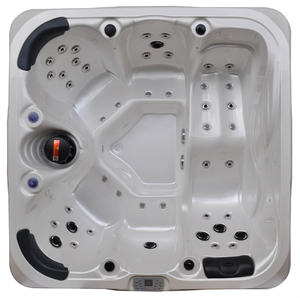 Baignoire de massage tourbillon moderne au design moderne avec lumière LED <span class=keywords><strong>Prix</strong></span> d'usine pour spa à domicile ou bain chaud <span class=keywords><strong>extérieur</strong></span> pour villas - Product Image 4