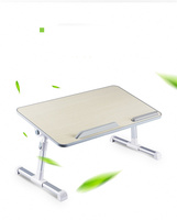Support d'ordinateur portable réglable en promotion pour lit, table pliable pour ordinateur portable avec fente pour cartes et tiroir pour bureau à domicile