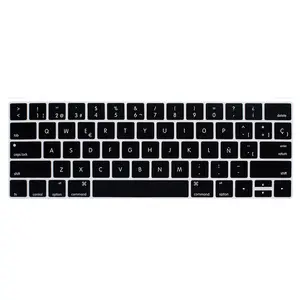 Macbook için özel İspanya renkli silikon su geçirmez Laptop klavye kapağı