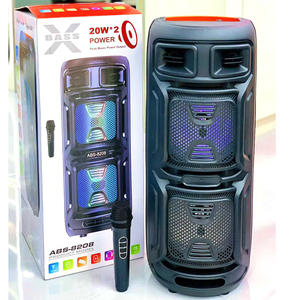 ABS-8208 हॉट बिक्री डॉल 8 इंच सुपर बास वायरलेस कराओके पोर्टेबल ब्लू दांत स्पीकर एफएम रेडियो पार्टी dj आउटडोर स्टीरियो स्पीकर - Product Image 1