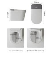 WC intelligent MWD en gros, homologué CE, à poser au sol, avec réservoir de chasse intégré, bidet électrique, cuvette de toilette automatique, projet ODM